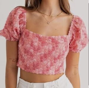 Le Lis Eliza Rosette Crop Top - S